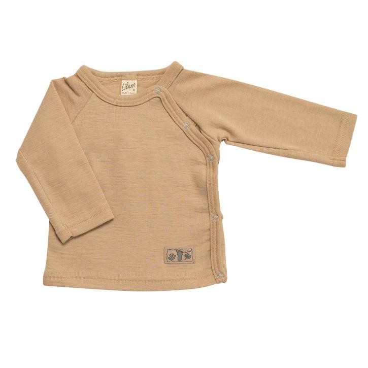 Lilano Baby Wickelshirt 56 sand Wolle kbT/Seide