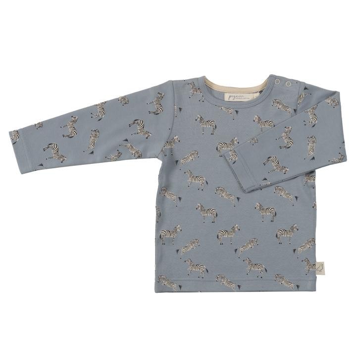 Pigeon Langarmshirt Zebra, powder blue, 5-6y, 110/116