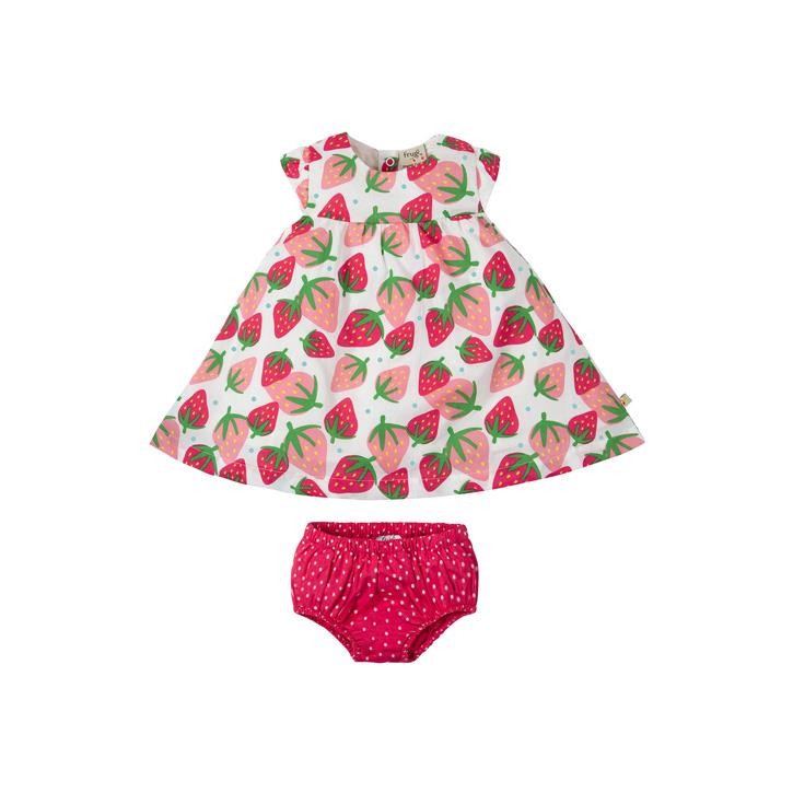 Frugi Pretty Polly Dress Set Scilly Strawberries